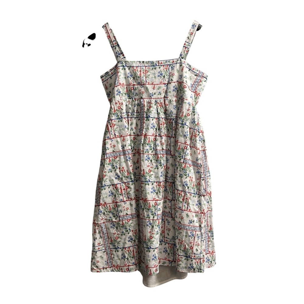 Janie And Jack Dress White Patchwork Floral Sundress Size 16 Garden Party Summer